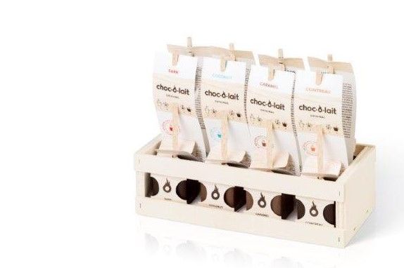 Giftpack WoodenBox - Assortiment van 8 Choc-o-lait sticks