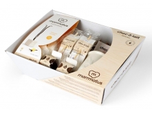 Giftbasket - Choc-o-lait tas, 4 sticks én vanille Mammatus marshmallows