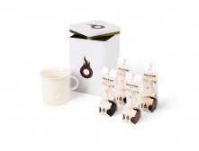 Giftbox "Choc-o-lait tas met 4 sticks"